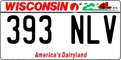 WI license plate 393NLV
