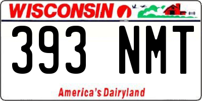 WI license plate 393NMT