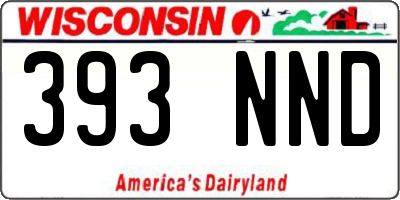 WI license plate 393NND