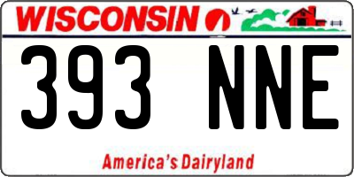 WI license plate 393NNE