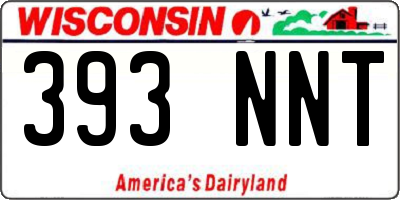 WI license plate 393NNT