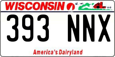 WI license plate 393NNX