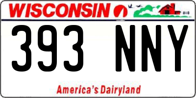 WI license plate 393NNY
