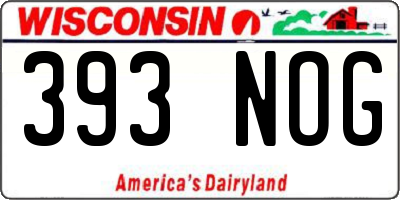 WI license plate 393NOG