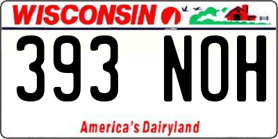 WI license plate 393NOH