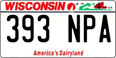 WI license plate 393NPA