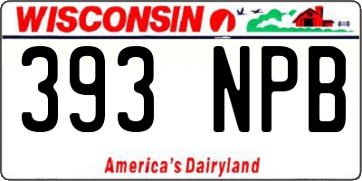 WI license plate 393NPB