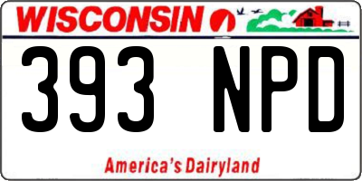 WI license plate 393NPD
