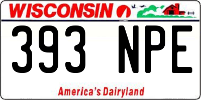 WI license plate 393NPE