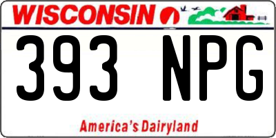 WI license plate 393NPG
