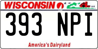 WI license plate 393NPI
