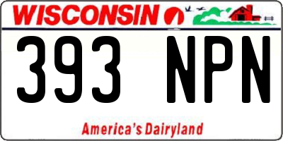 WI license plate 393NPN