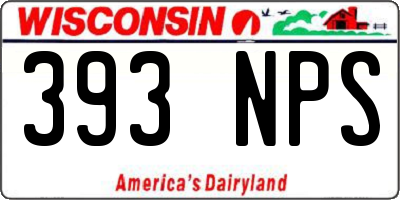 WI license plate 393NPS