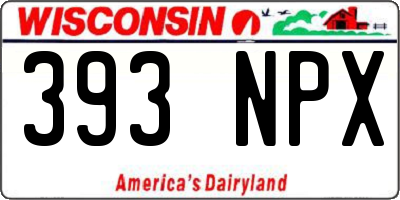 WI license plate 393NPX