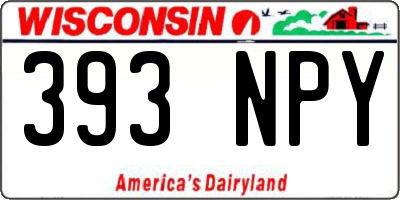 WI license plate 393NPY