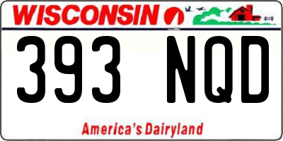 WI license plate 393NQD