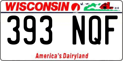 WI license plate 393NQF