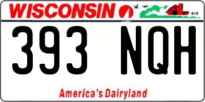 WI license plate 393NQH