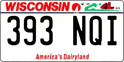WI license plate 393NQI