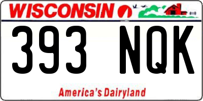 WI license plate 393NQK