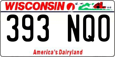 WI license plate 393NQO