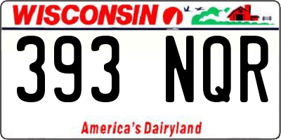 WI license plate 393NQR