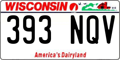 WI license plate 393NQV