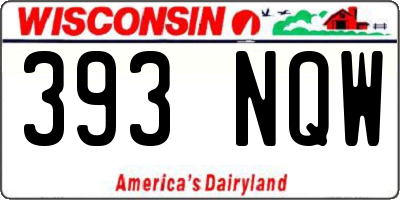 WI license plate 393NQW