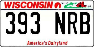 WI license plate 393NRB