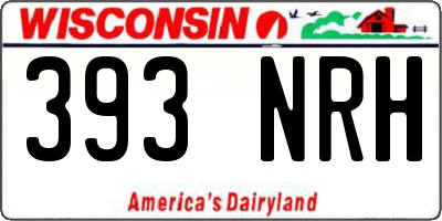WI license plate 393NRH