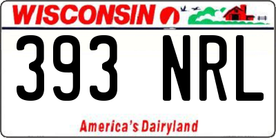 WI license plate 393NRL