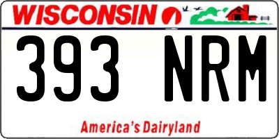 WI license plate 393NRM