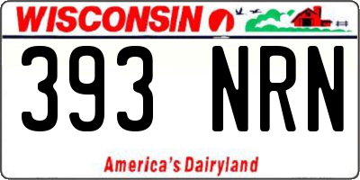 WI license plate 393NRN