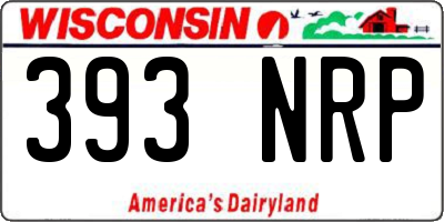 WI license plate 393NRP