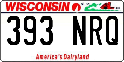WI license plate 393NRQ
