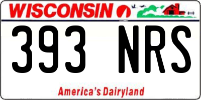 WI license plate 393NRS