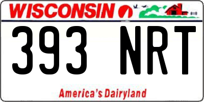 WI license plate 393NRT