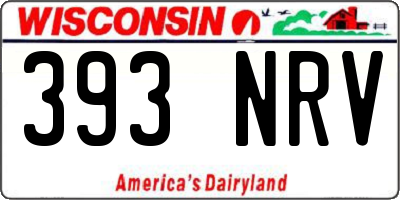 WI license plate 393NRV