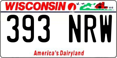WI license plate 393NRW