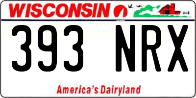 WI license plate 393NRX