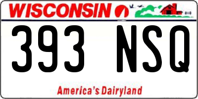WI license plate 393NSQ