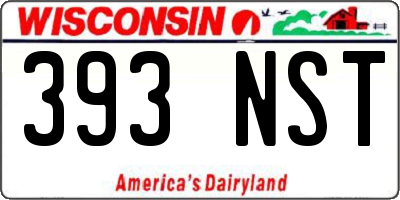 WI license plate 393NST