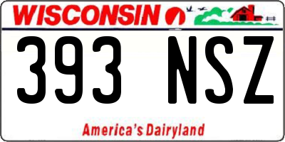 WI license plate 393NSZ