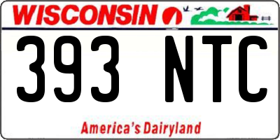 WI license plate 393NTC