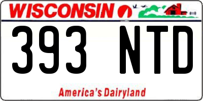 WI license plate 393NTD
