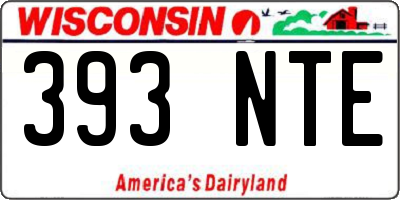 WI license plate 393NTE