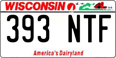 WI license plate 393NTF