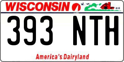 WI license plate 393NTH