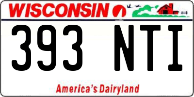 WI license plate 393NTI