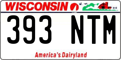 WI license plate 393NTM